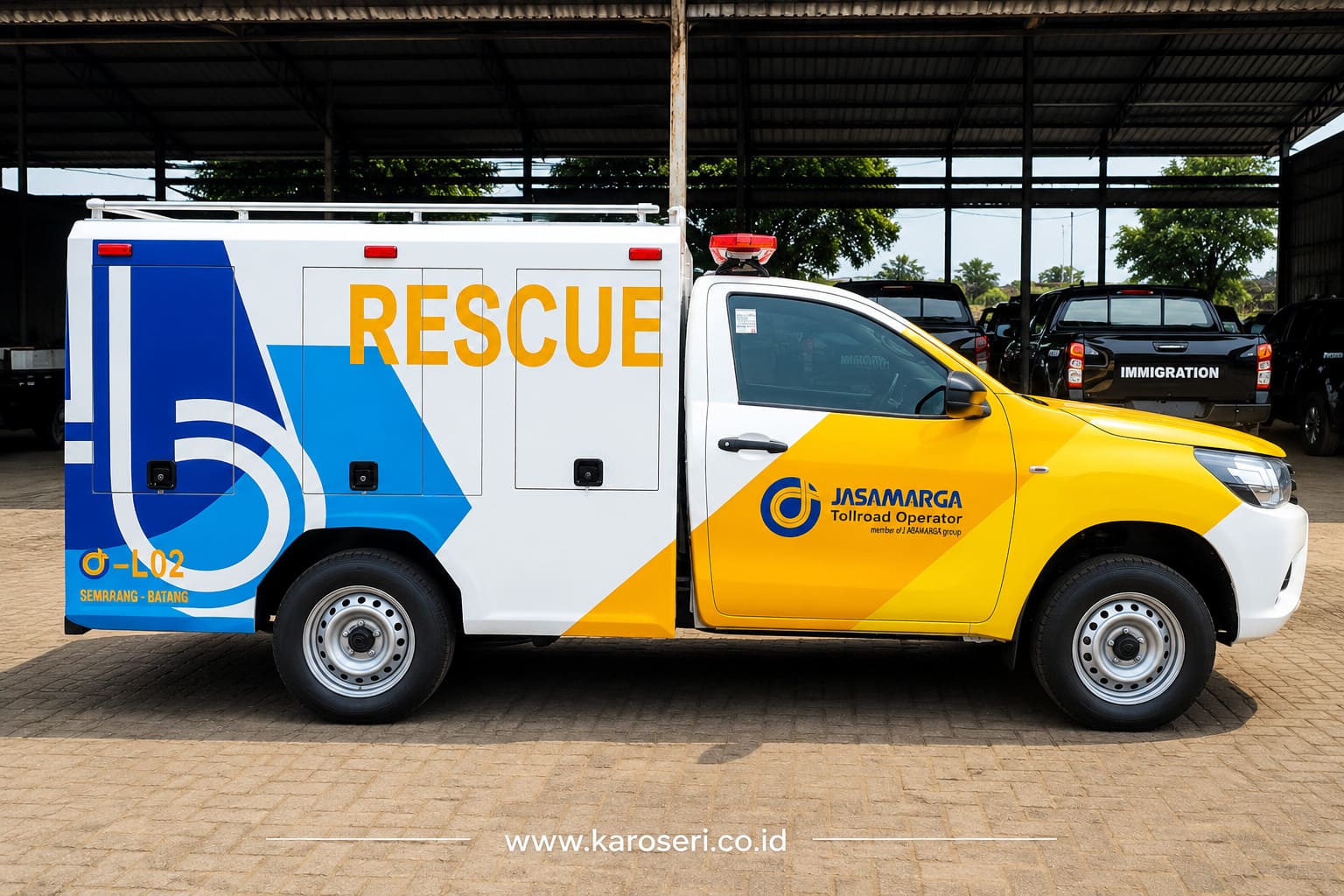 Karoseri mobil rescue custom untuk jalan tol dan tanggap darurat