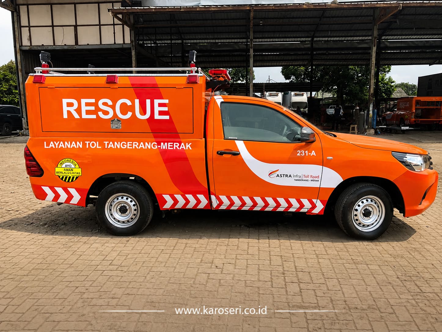 Karoseri Mobil Rescue Astra Infra Toll Road